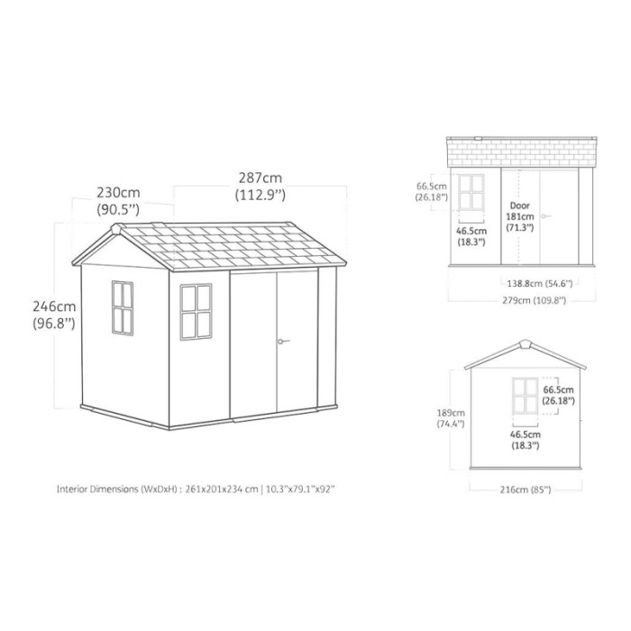 Casetta da giardino Keter in plastica Apex sp 20 mm marr.scuro 5,2 m²