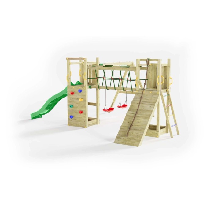 Gioco da giardino Maxi Funny con scivolo e altalene 525x398xh210 cm