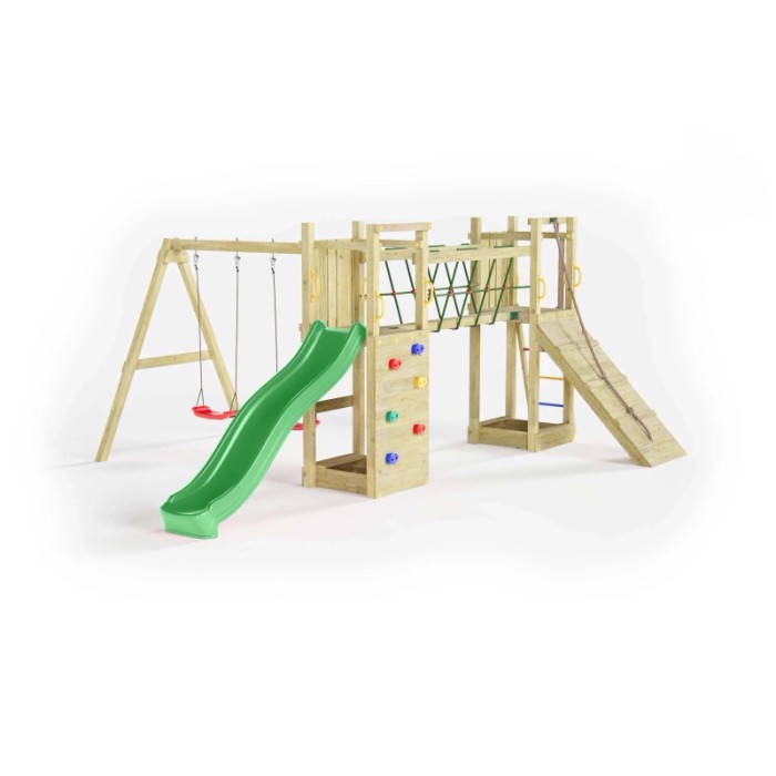 Gioco da giardino Maxi Funny con scivolo e altalene 525x398xh210 cm