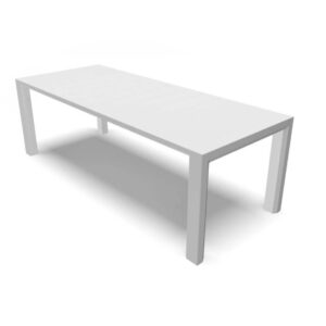 Tavolo da giardino bianco t.b.t. dal design moderno.