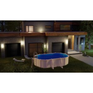 Piscina fuori terra ovale in acciaio bianco Gre 500x300 H 120 cm