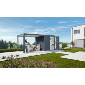 Casetta da giardino Biohort in metallo Neo sp. 0,5 mm gr. scuro 5,57 m²