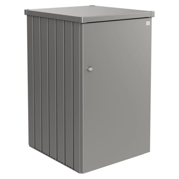 Biohort Alex box per bidoni, variante 2 in grigio quarzo metallizzato. Box bidoni chiudibile.