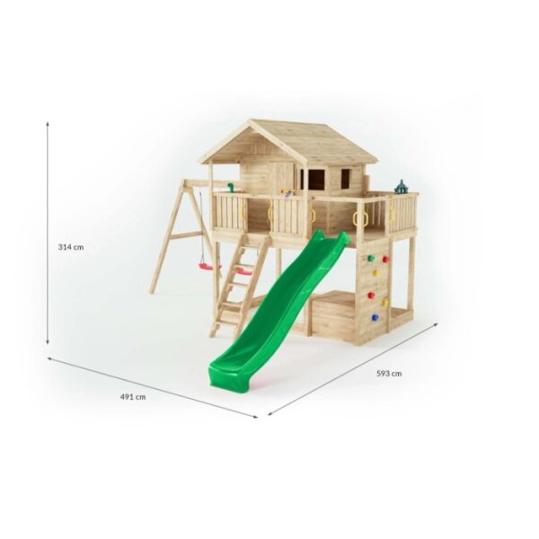 Gioco da giardino Sunshine scivolo e altalene 491 x 593 x h314 cm