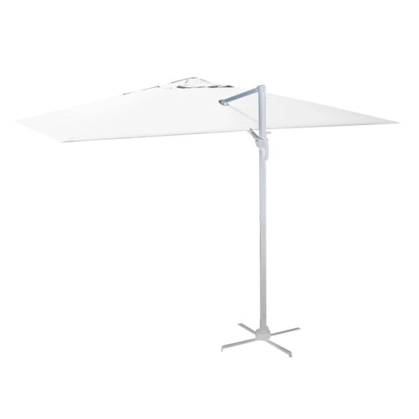 Ombrellone da giardino a palo decentrato New Michigan H 2,75 m bianco