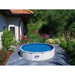 Piscina in acciaio fuori terra Fidji Ø 550x120 cm rotonda bianco