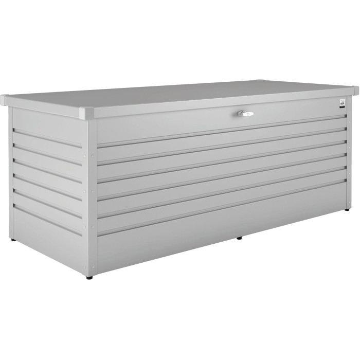 Biohort Box per il tempo libero 180, argento metallizzato, box universale per riporre gli utensili da giardino.
