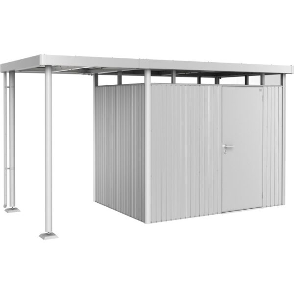 Tetto laterale Biohort per casetta da giardino HighLine 2, argento metallizzato, 150x195x222 cm.