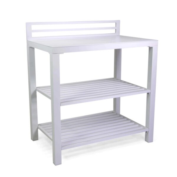 Armadio da esterno basso in alluminio bianco 90x56x100 cm