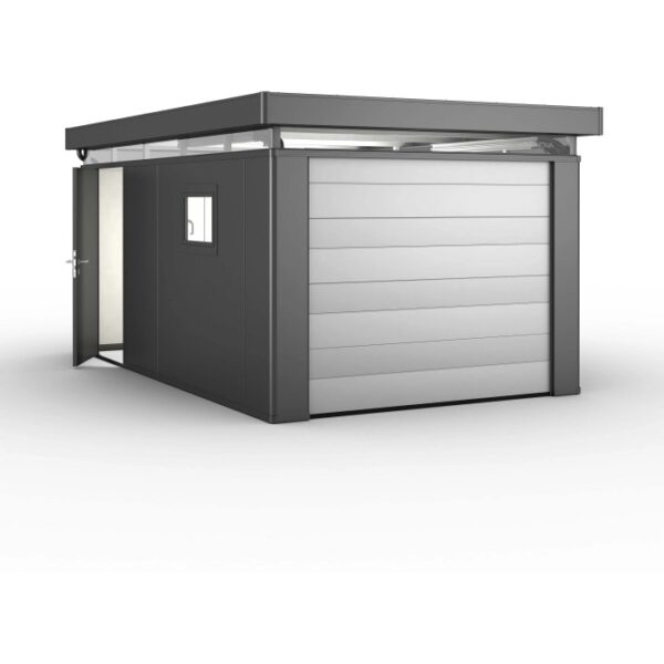 Porta aggiuntiva (sinistra) per casetta da giardino CasaNova, grigio quarzo metallizzato.