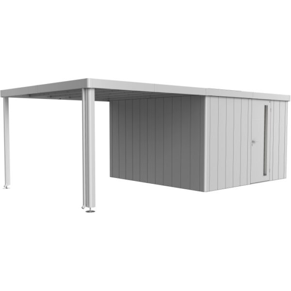 Tetto laterale Biohort in argento metallizzato per casetta Neo, larghezza 3m.