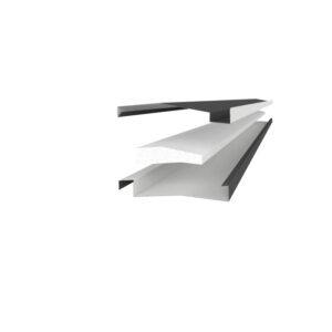 Dettaglio lamelle Biohort Pergola in grigio scuro metallizzato, copertura per patio.
