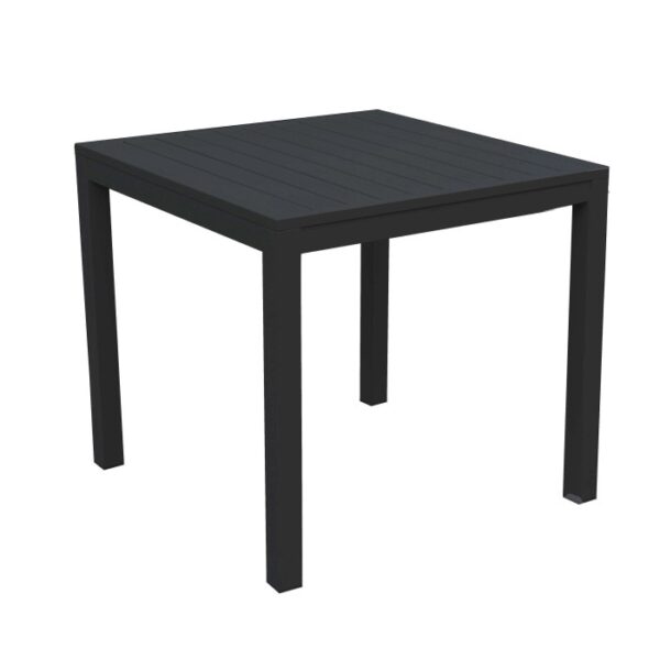 Tavolo da giardino Sullivan in alluminio antracite 80x80x75 cm