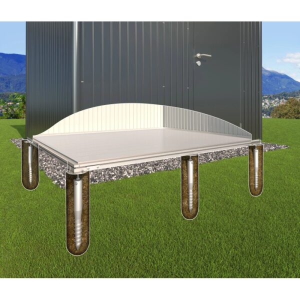 Biohort Smartbase Plus H6: Fondamenta per casetta da giardino con viti di terra.
