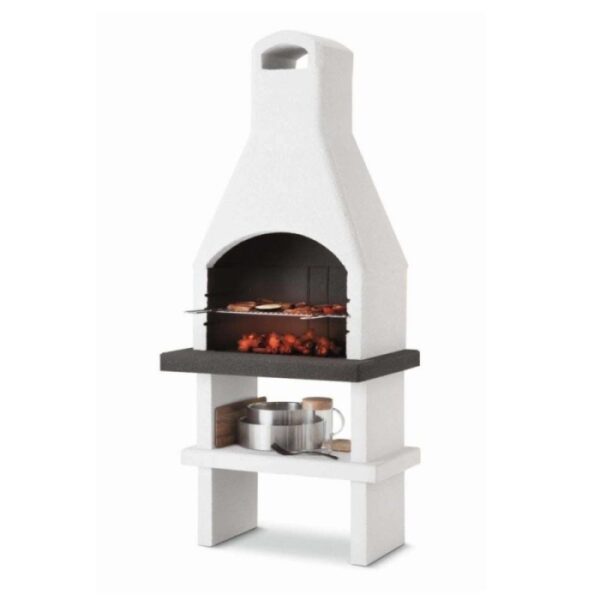 Barbecue a carbonella Palazzetti Pistoia griglia 67x40 cm in cemento