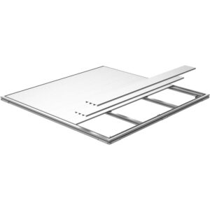 Biohort Smartbase GS 190: Fondazione in alluminio per armadio da giardino, 186x78x18cm, con telaio e piedini regolabili.