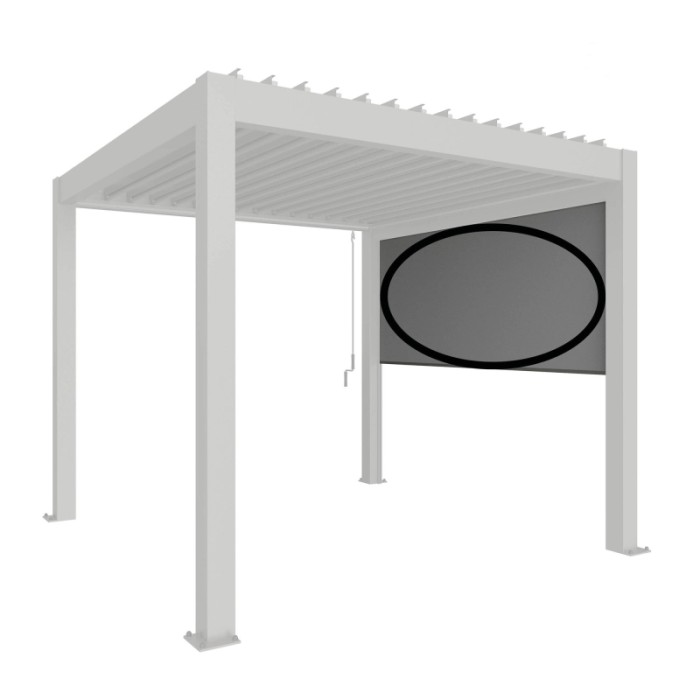 Tenda a rullo elettrica Biohort, 3,5 m, grigio quarzo metallizzato per tettoie da terrazza.