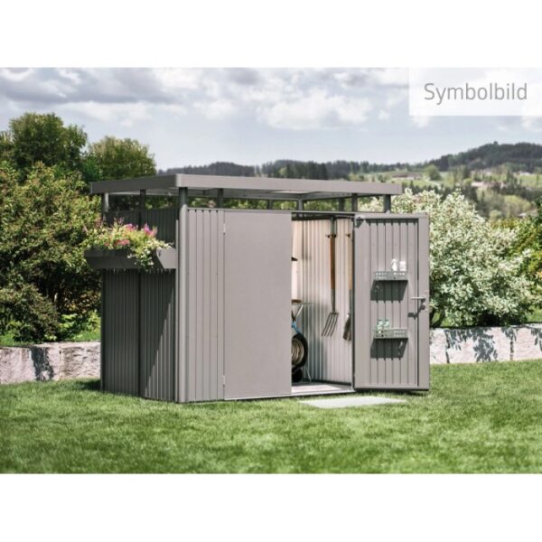 Casetta da giardino Biohort in metallo HighLine sp. 0,5 mm quarzo 6,6 m²