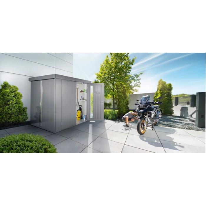 Casetta da giardino Biohort in metallo Neo sp. 5 mm quarzo 5,57 m²
