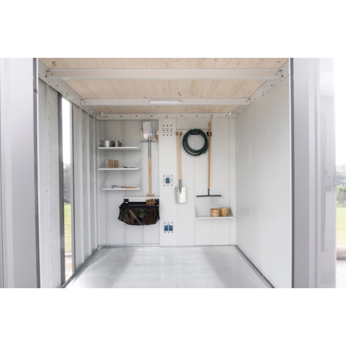 Casetta da giardino Biohort in metallo Neo sp. 5 mm quarzo 5,57 m²