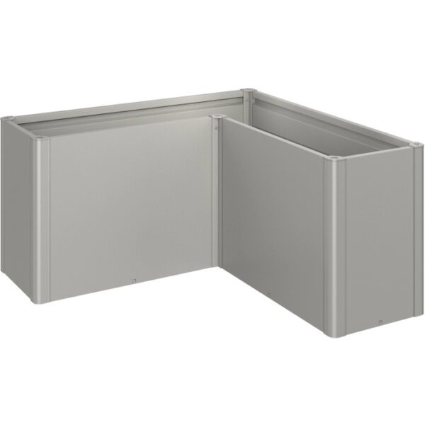 Biohort Aiuola rialzata Belvedere Maxi, Misura L150, Grigio quarzo metallizzato, aiuola rialzata in metallo per giardino e balcone.