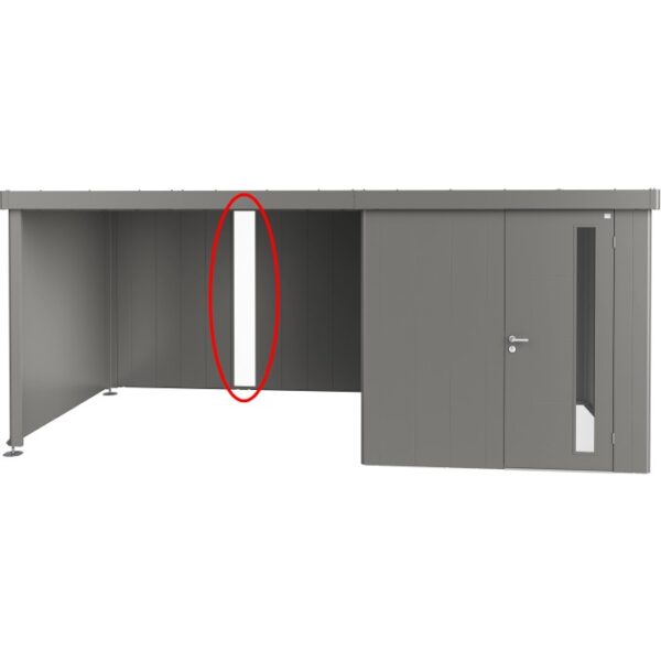 Pannello luminoso Biohort per casetta Neo, grigio quarzo metallizzato, per installazione flessibile.