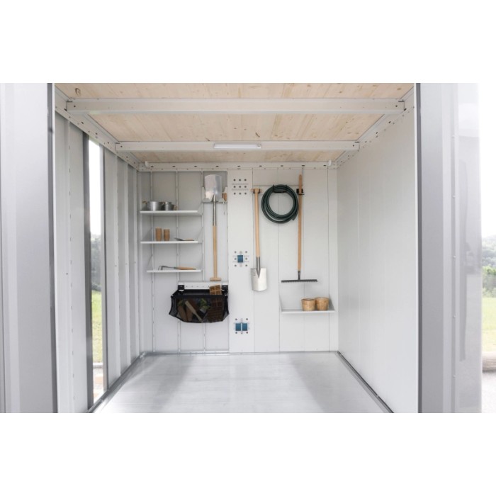 Casetta da giardino Biohort in metallo Neo sp. 5 mm argento 5,57 m²