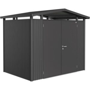 Casetta da giardino Biohort Panorama, metallo grigio scuro, 4.6 m² di superficie.