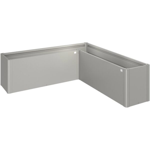 Biohort Aiuola rialzata Belvedere Midi, Misura L200, Grigio quarzo metallizzato, in metallo per giardino e balcone.