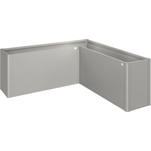 Biohort aiuola rialzata Belvedere Maxi, misura L200, grigio quarzo metallizzato, per giardino e balcone.