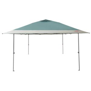 Coleman FastPitch OnePush Shelter L, tenda da campeggio verde e bianca per attività all'aperto.
