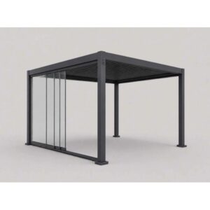 Vetrata scorrevole pergola Myara 4x2,5 m ardesia