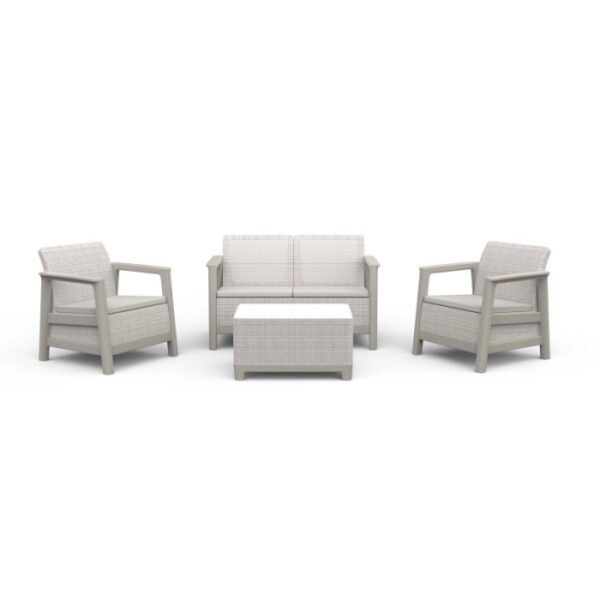 Salotto da giardino Scandi Linea in plastica beige 4 posti