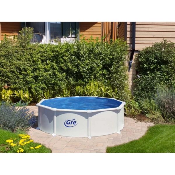 Piscina in acciaio fuori terra Atlantis Ø 460x132 cm rotonda bianco