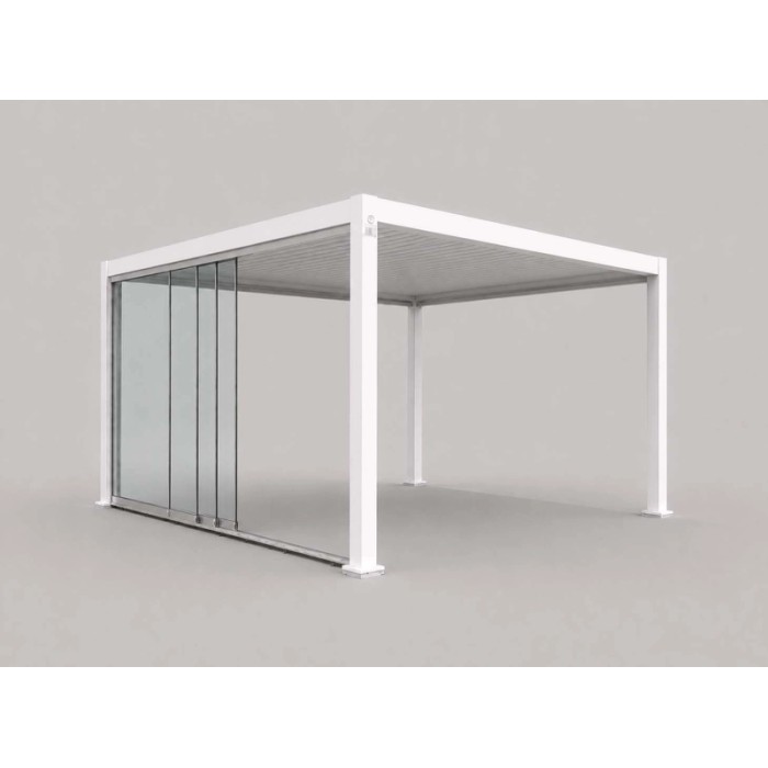 Vetrata scorrevole pergola Myara 4x2,5 m anodizzato