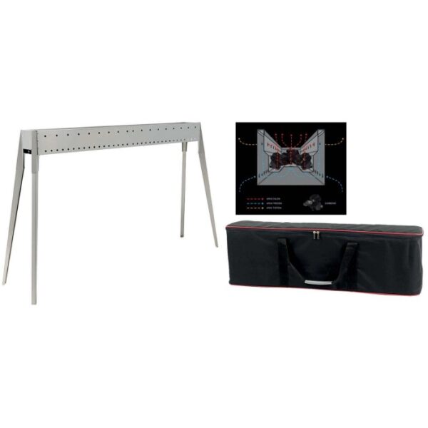 Barbecue a carbonella t.b.t. con borsa e schema.