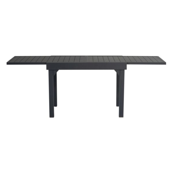 Tavolo da giardino allungabile antracite t.b.t. con gambe dritte.