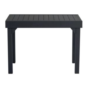 Tavolo da giardino nero per esterni.