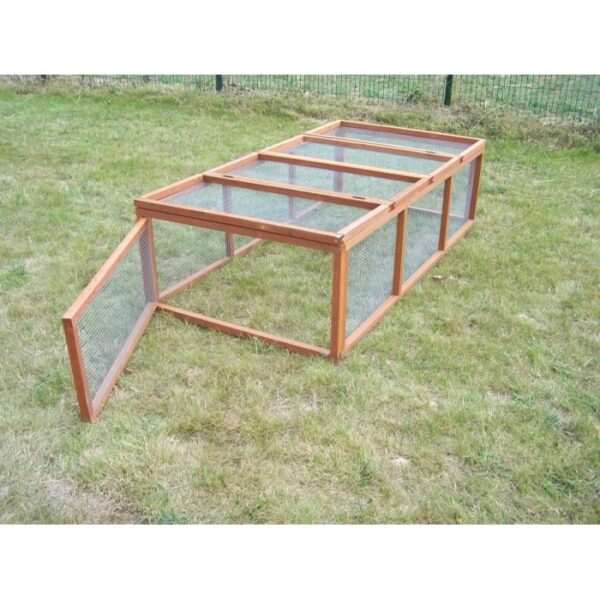 Gabbia per conigli in legno di abete 180x90x48 cm