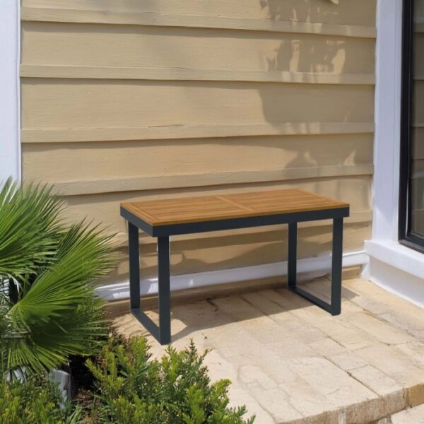 t.b.t. panca da giardino in legno e metallo per patio e giardino.