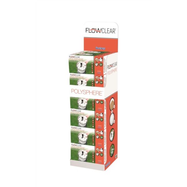 Flowclear Polysphere, 6kg di sfere filtranti in scatola display per pompe filtro a sabbia.