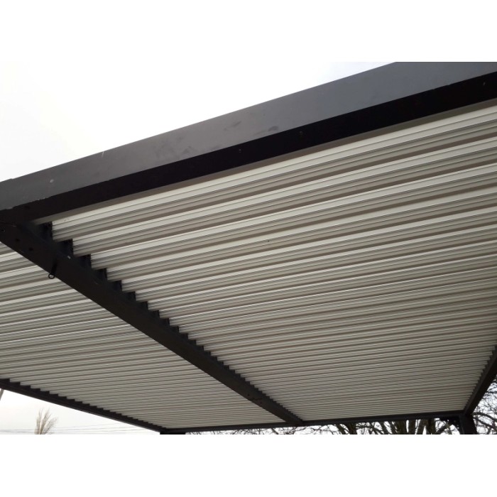 Pergola bioclimatica in alluminio 3630 ecru 360x300 cm
