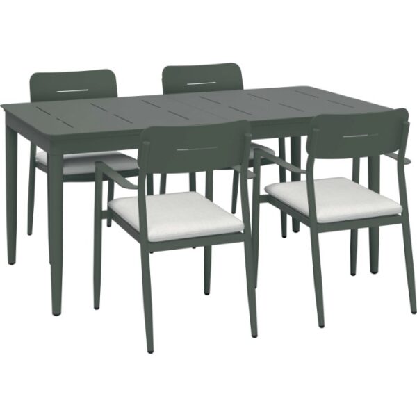 Tavolo allungabile da giardino Claremont in acciaio grigio 160-240x75 cm
