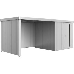 Tetto laterale Biohort per casetta Neo, misura 2A-2D, argento metallizzato. Accessorio per casetta da giardino.