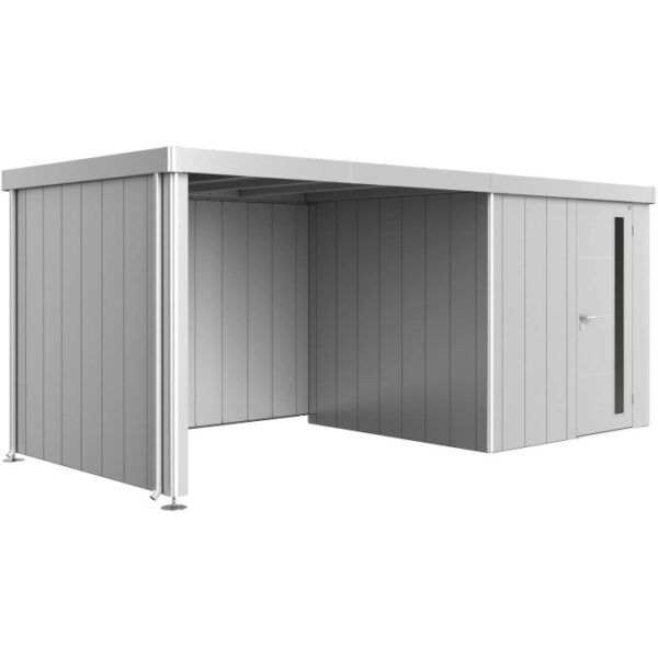 Tetto laterale Biohort per casetta Neo, misura 2A-2D, argento metallizzato. Accessorio per casetta da giardino.