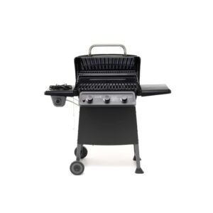 Barbecue a gas nero per giardino o patio.