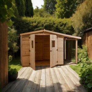 Casetta da giardino in legno sp 16 mm H210xL370xP187 cm