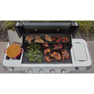Barbecue a gas Weber Genesis E-435 4 bruciatori con fornello laterale nero