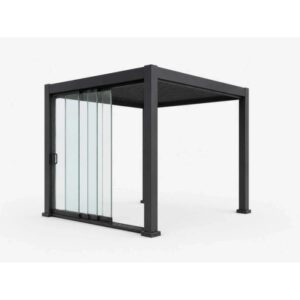 Vetrata scorrevole pergola Myara 3x2,5 m ardesia