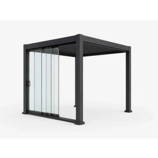 Vetrata scorrevole pergola Myara 3x2,5 m ardesia